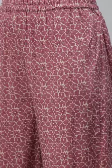 Womens Floral Printed Cotton Kurta with Palazzo