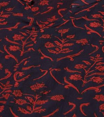 Women's Cotton Floral Print Straight Kurta Sharara Dupatta Set 2