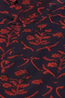 Women's Cotton Floral Print Straight Kurta Sharara Dupatta Set