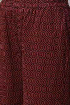 Women's Cotton Floral Print Straight Kurta Sharara Dupatta Set