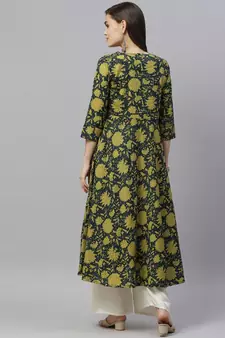 Pure Cotton Floral Printed Anarkali Kurta for Women