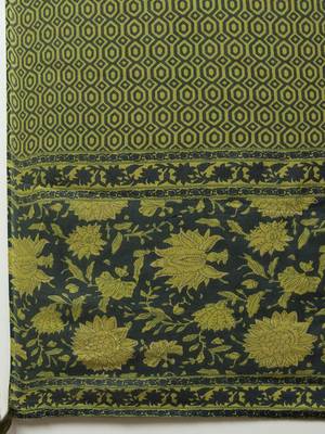 Pure Cotton Floral Printed Anarkali Kurta with Gold Print Dupatta for Womens/Girls 5