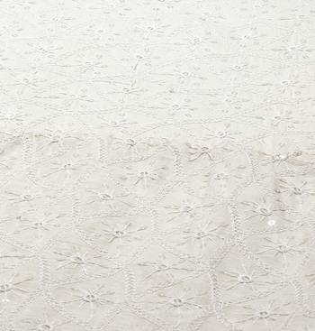 Beige Lucknowi Chikankari With Embroidery Cotton Kurta Partywear Gown With Dupatta 5