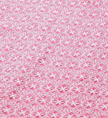 Pink Ethnic Motifs Embroidered Chikankari Kurti 5