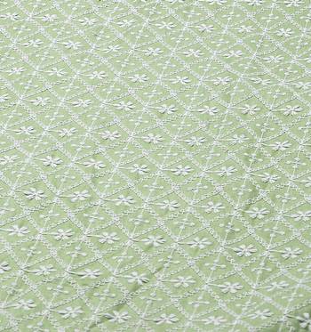 Green Ethnic Motifs Embroidered Chikankari Kurti 5