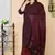 Women Plus Size Maroon Floral Printed Pure Cotton Kurta with Sharara & With Dupatta