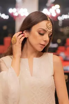 Womens Beige Embroidered Chikankari Pure Cotton Kurta And Sharara With Dupatta Set