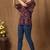 Womens Cotton Floral Print Straight Top