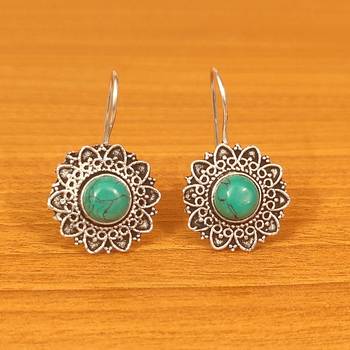 Turquoise hoops 1