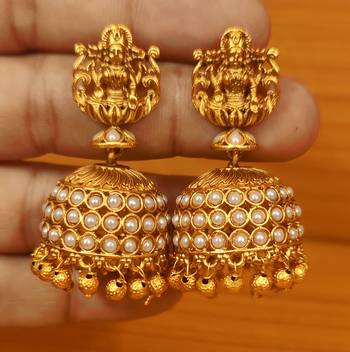 White pearl jhumkas 1