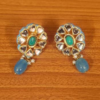 Blue turquoise studs 1
