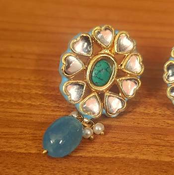 Blue turquoise studs 2