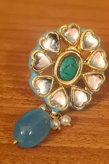 Blue turquoise studs