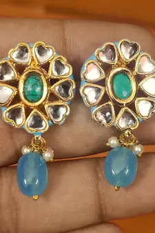 Blue turquoise studs