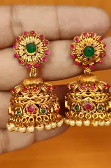 Multicolor jhumkas