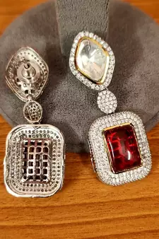 Red earrings