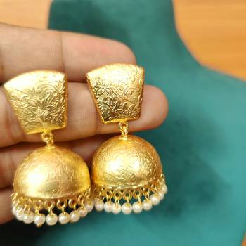 White jhumkas 2