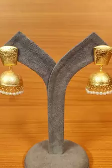 White jhumkas