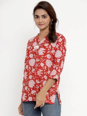 Cotton Floral Print top/Tunic for Womens/Girls 3