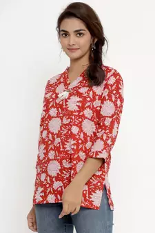 Cotton Floral Print top/Tunic for Womens/Girls