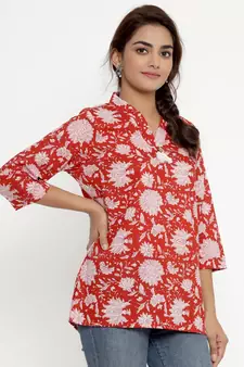 Cotton Floral Print top/Tunic for Womens/Girls