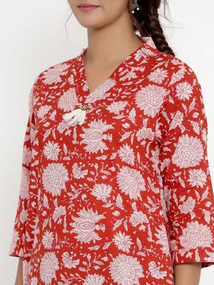 Cotton Floral Print top/Tunic for Womens/Girls 5