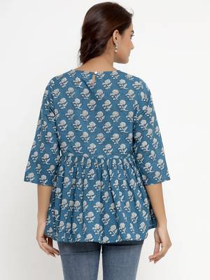 Cotton Floral Print top/Tunic for Womens/Girls 2