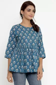Cotton Floral Print top/Tunic for Womens/Girls