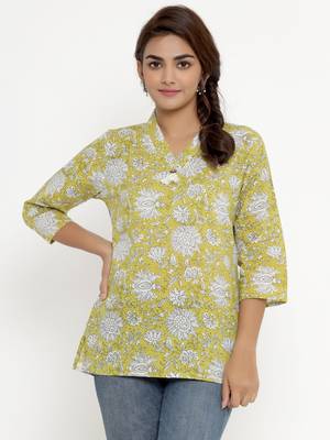 Cotton Floral Print top/Tunic for Womens/Girls 1