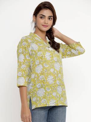 Cotton Floral Print top/Tunic for Womens/Girls 4