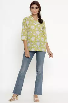 Cotton Floral Print top/Tunic for Womens/Girls