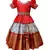 Red and Grey Dupion Silk Lehenga Choli for kids with Zari Work Embroidery