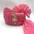 PINK BANDHANI PRINT WEDDING BARATI SAFA