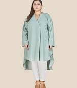 Stylish ladies wrap style high low Tunic -Yellow