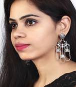 Silver Oxidized Earrings