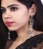 Silver Oxidized Earrings