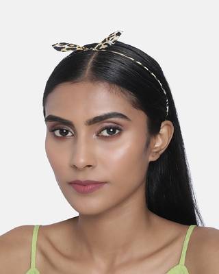 A set of three Hairbands - 2 animal prints and one black with a Knot detail 2