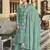 Light-aqua-blue digital print cambric salwar