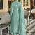 Light-aqua-blue digital print cambric salwar