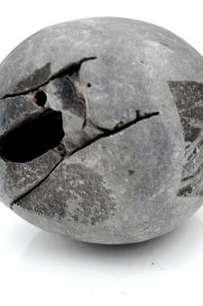 Nepal Gandaki River Original Shaligram Shila Idol Shri Vishnu For Tulsi Puja Stone Fossil In Size (Max: 5 CM) ID-173