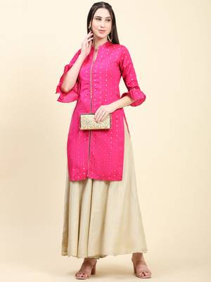 Zari Woven Tafetta Kurta potli buttons 1