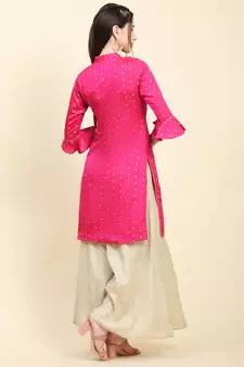 Zari Woven Tafetta Kurta potli buttons