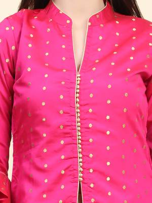 Zari Woven Tafetta Kurta potli buttons 3