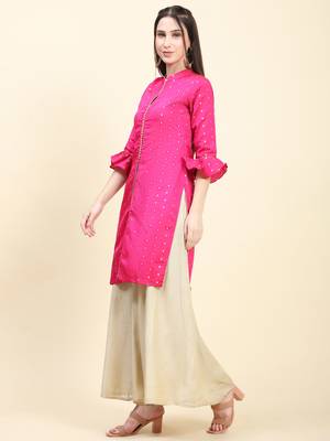 Zari Woven Tafetta Kurta potli buttons 4