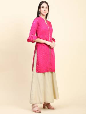 Zari Woven Tafetta Kurta potli buttons 5