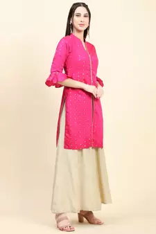 Zari Woven Tafetta Kurta potli buttons