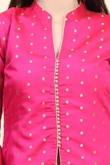 Zari Woven Tafetta Kurta potli buttons