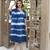 Blue woven cotton ethnic-kurtis