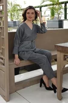 Grey handloom cotton salwar