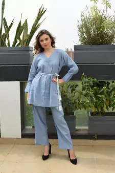 Blue handloom cotton salwar